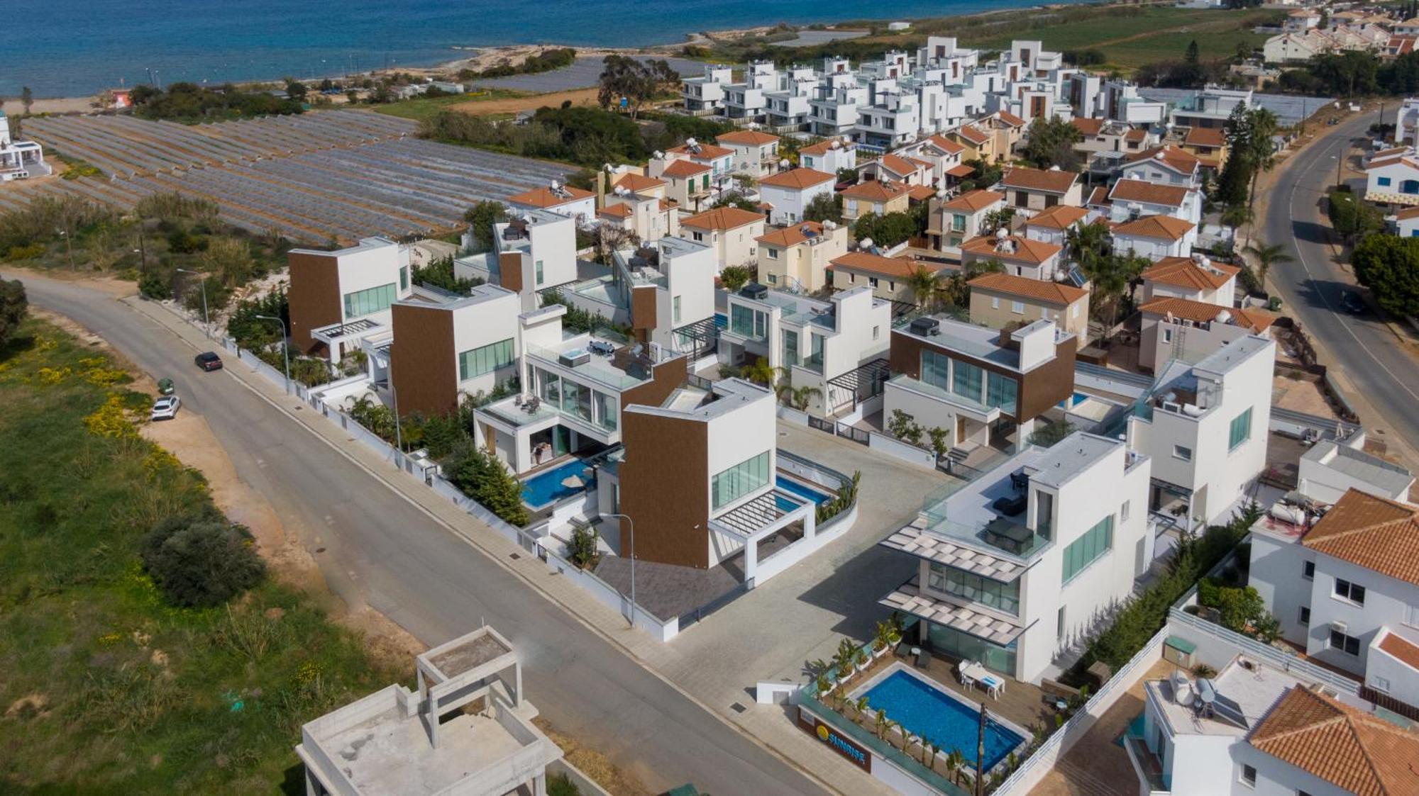 Seaview Luxury Villa Jacuzzi & Pool! 2 Min Beach Protaras Buitenkant foto